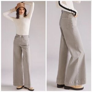 Anthropologie Gray Flare & Wide Leg Jeans